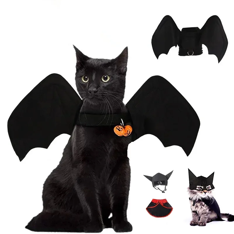 

Halloween Pet Clothes Atmosphere Props Creative Cat Dog Bat Wings Transformation Costume Decoration Cat Jewelry