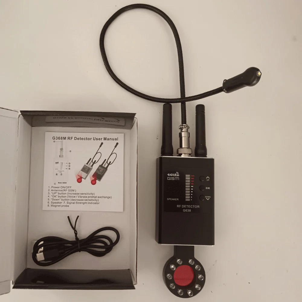 

RF Signal Detection Anti Spy Camera Detector Wireless Signal Lens GSM GPS Tracker Hidden IR Scanning Camera Eavesdropping Device