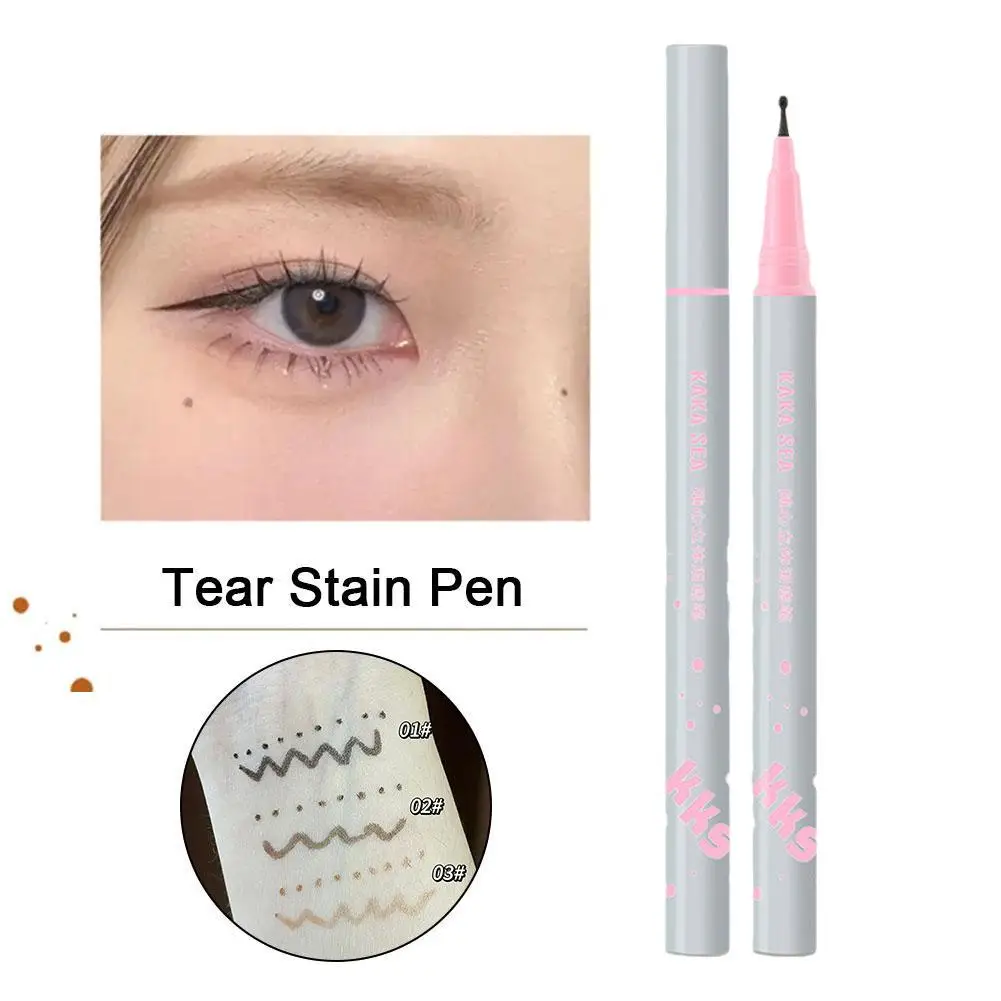 1Pc Traanvlek Pen Natuurlijke Waterdichte Zweetbestendige Niet-Vlekkerige Liggende Zijderups Eyeliner Potlood Cosmetica Voor Beginners P7m2