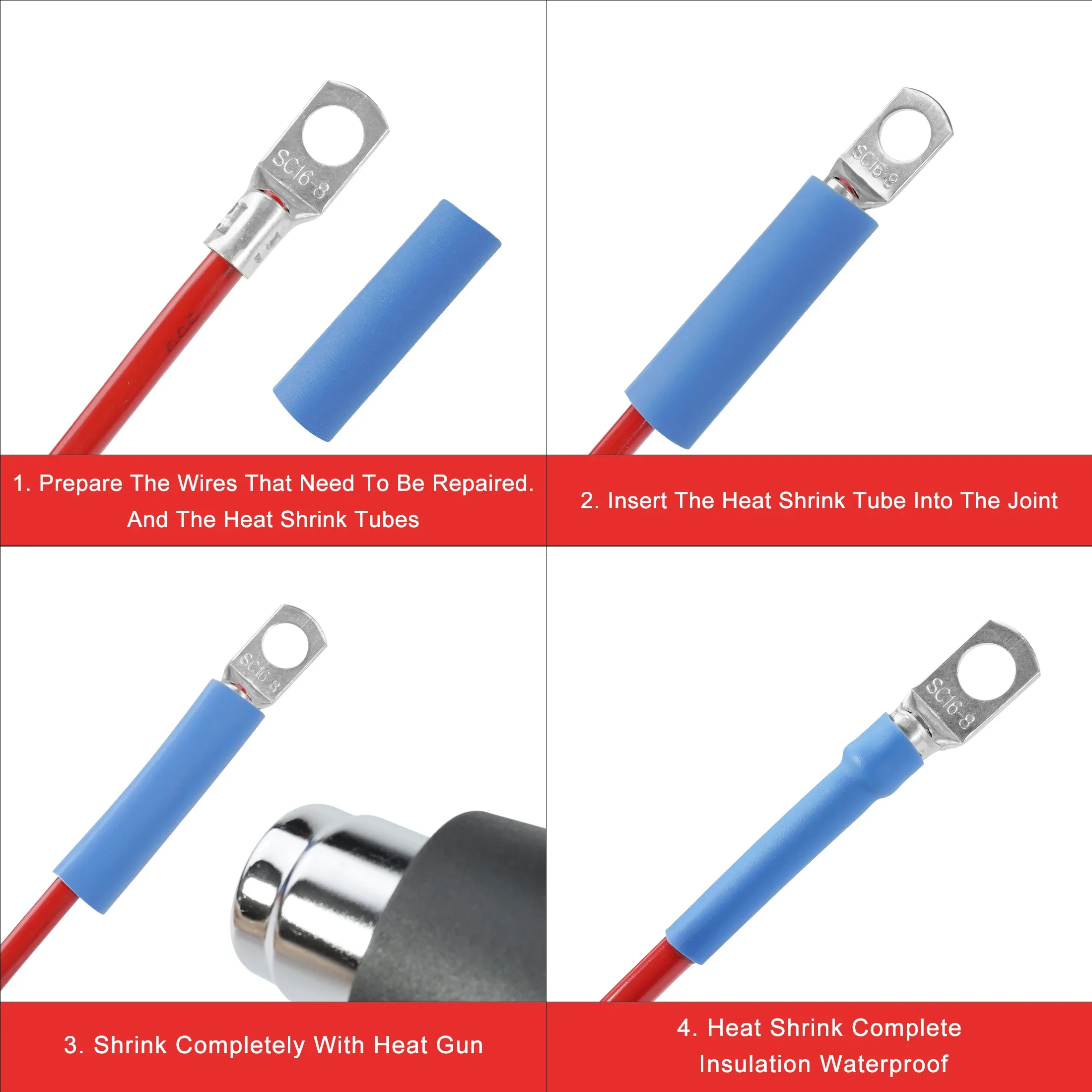 5 Meter 3:1 Waterproof Heat Shrink Tube Tubing Wire Protection Dual Wall  Heat-Shrinkable Sleeve With Glue Inside 5M