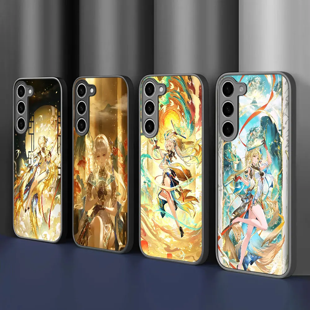 Matte Frosted Case For Samsung S25 S24 S23 S21 S22 Ultra S20 FE S10 Lite S8 Plus Shockproof Phone Cover Suisui Wuthering Waves