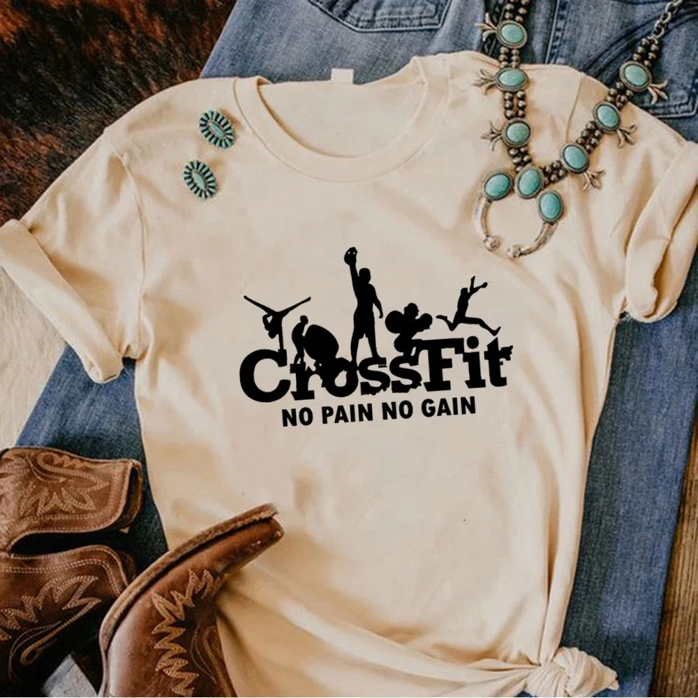 Crossfit Fitness t shirt women comic summer t-shirts female 2000s streetwear clothing