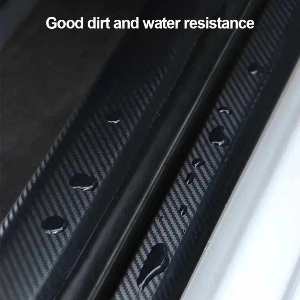 ثلاثية الأبعاد ألياف الكربون ملصق لصق عتبة السيارة فيلم المضادة للخدش مقاوم للماء ماتي لتقوم بها بنفسك حماية طبقة رقيقة واقية لجسم السيارة #4