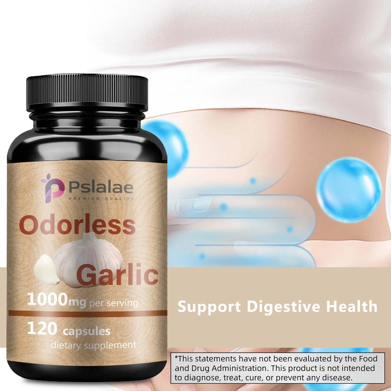 

Odorless Garlic Capsules - Antioxidant,Improve Circulation, Balances Cholesterol, Immune Support, Promotes Skin and Heart Health
