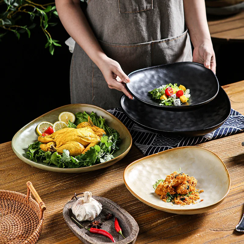 

Ceramic Coarse Ceramic Tableware Dessert Plate Ceramic Salad Plate