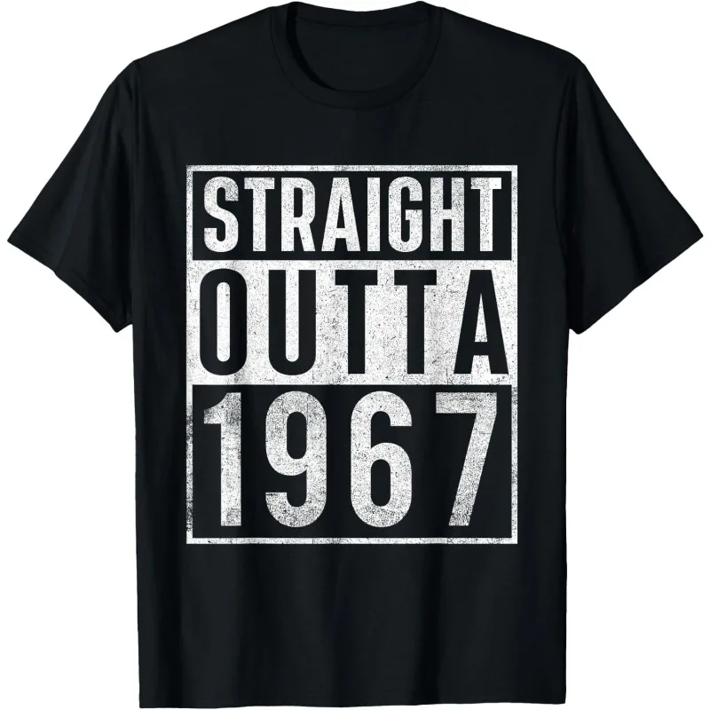 Retro 1967 Pure Cotton Printed Men's and Women's Fashionable Loose Casual T-shirt 2026 New Personalized Round Neck T-shirt