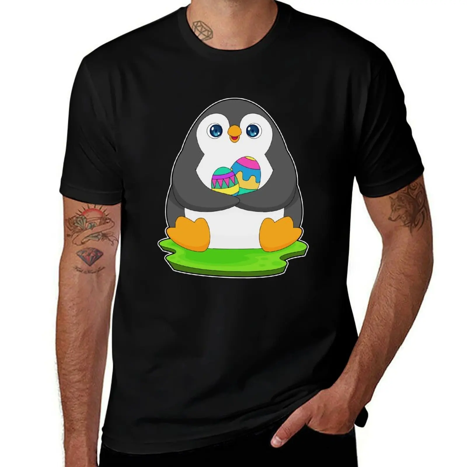 

Penguin Easter Easter eggs T-Shirt vintage anime shirt tshirts personalised anime shirt quick drying T-shirt men