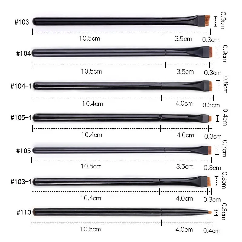 Karsyngirl 1/2/3 szt. Profesjonalny pędzel do makijażu oczu, płaski pędzel do eyelinera, pędzel do brwi, pędzel do makijażu ust, narzędzie do makijażu z aplikatorem do powiek