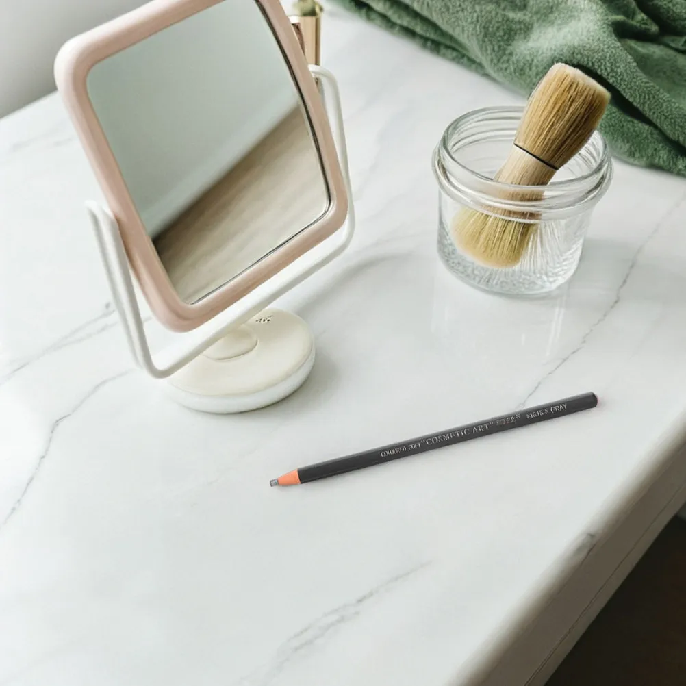 3Pcs Waterproof Eyebrow Pencil Set Sweatproof Peel Off Design Natural Gray Microblading Eyebrow Pen for Women Portable Brow