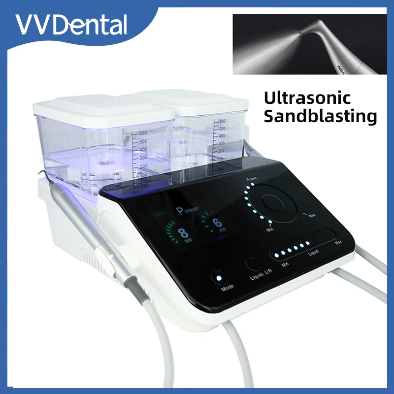 VVDental 6 In 1 Ultrasonic Periodontal Therapy Instrument Sandblasting Air Flow Polishing Teeth Whitening Oral Care Equipment