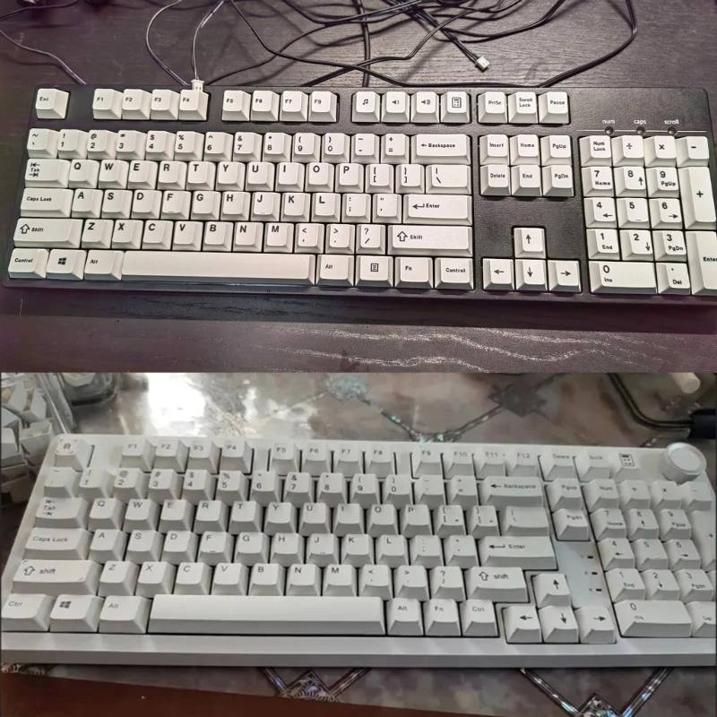 125Keys ปุ่มกดโปรไฟล์เชอร์รี่ภาษาอังกฤษ PBT ปุ่มกดสีระเหิดสำหรับคีย์บอร์ด