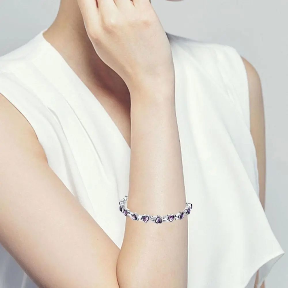ハート型ラインストーン付きの調整可能な磁気ブレスレット,ホットフラッシュ,取り外し可能な合金,エネルギー,時代の思い出