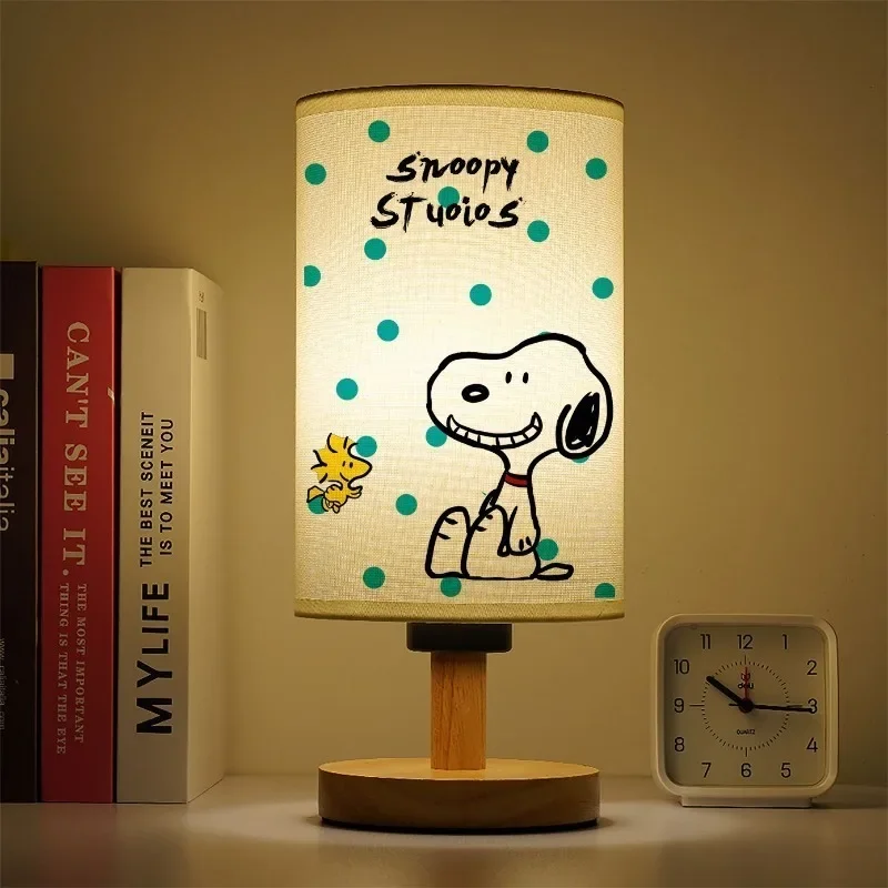 NEW Snoopy Cartoon Bedside Lamp Fun Student Fabric Table Lamp Simple Personality Creative Couple Men and Women Night Light Gift