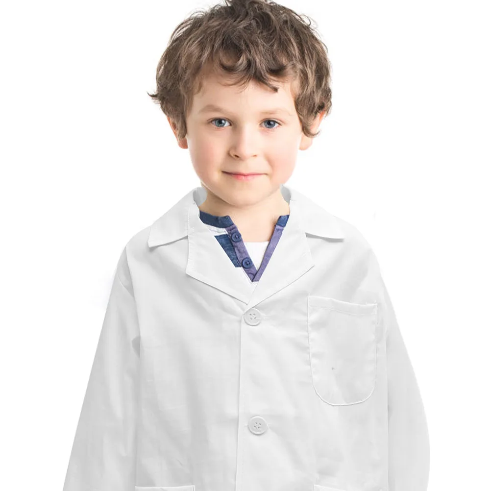 

White Doctor Costume Science Lab Coat For School Projects Toddler Nurse Role Play Party Halloween Science Costume Lab