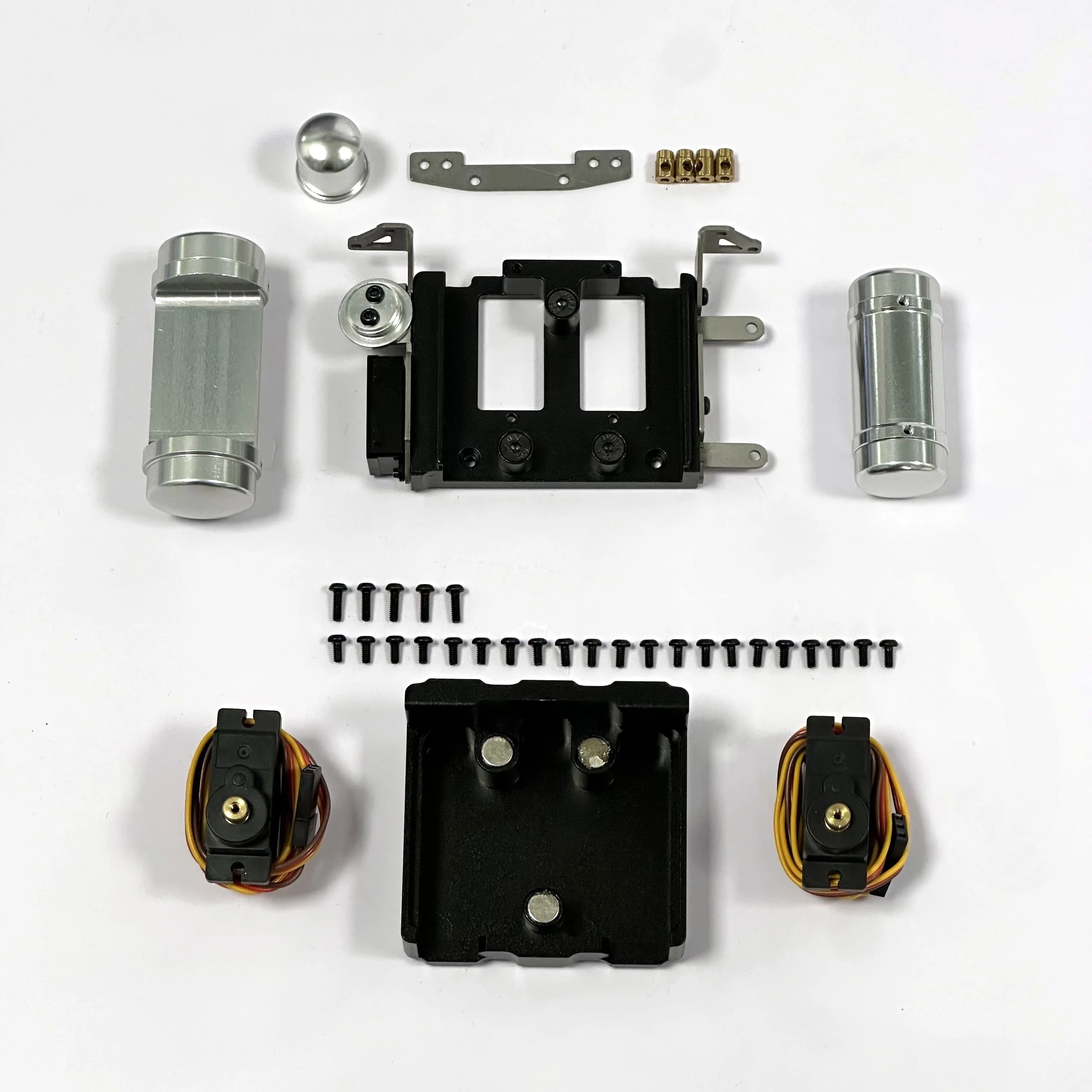1/14 RC Truck Metall-Diff-Servo-Box mit Lufttank für Tamiya 1/14 RC 770S FH16 TGX Actros Traktor-LKW Teile Zubehör – Detail 3