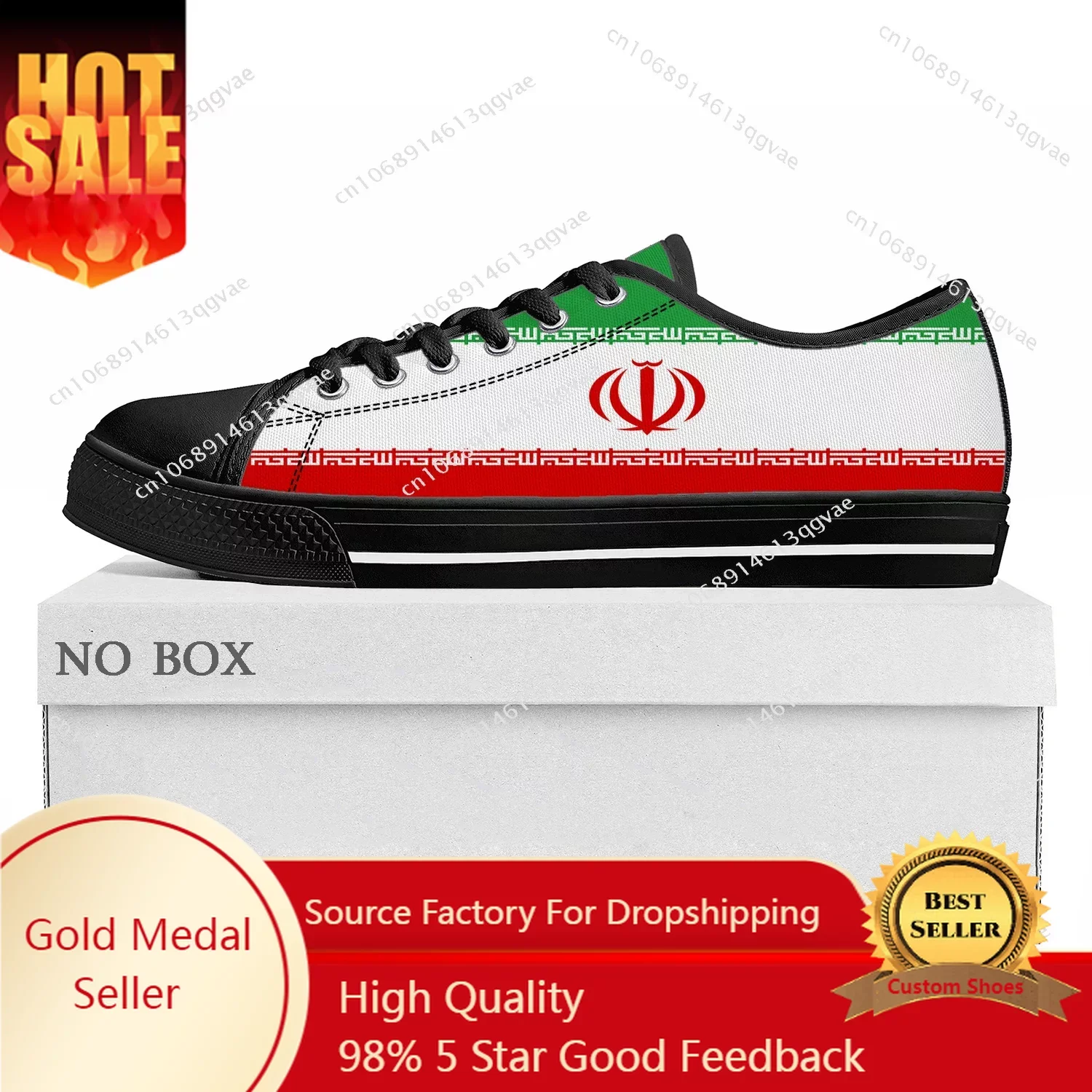 

Iranian Flag Low Top High Quality Sneakers Mens Womens Teenager Canvas Sneaker Iran Prode Casual Couple Shoes Custom Shoe