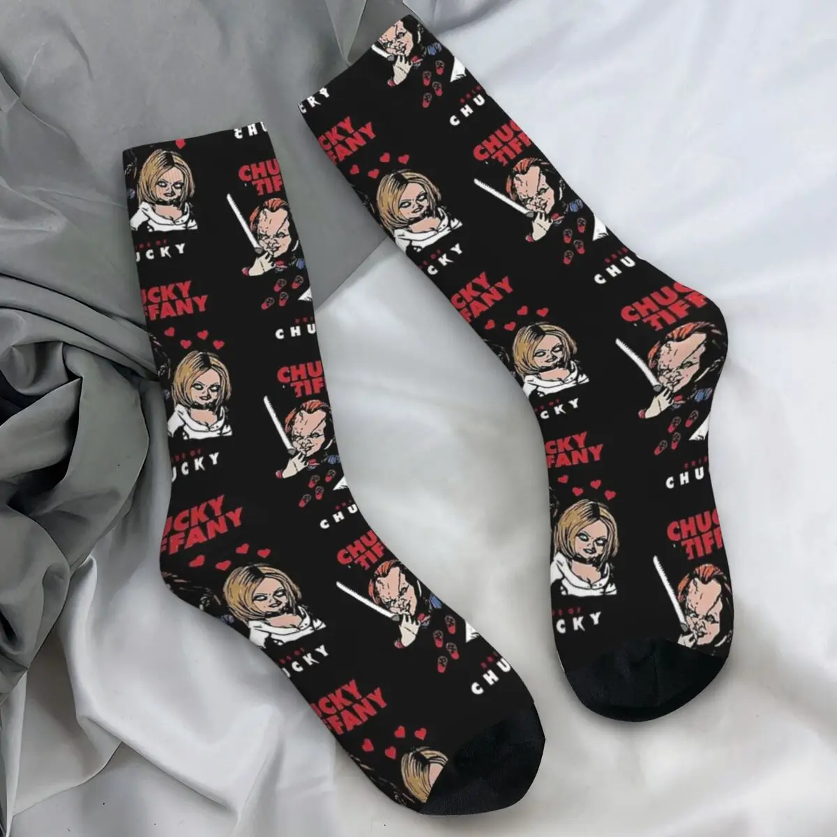 Chucky Tiffanys Stockings Bride of Chucky Design Casual Socks Autumn Anti Sweat Socks Men Running Quality Socks