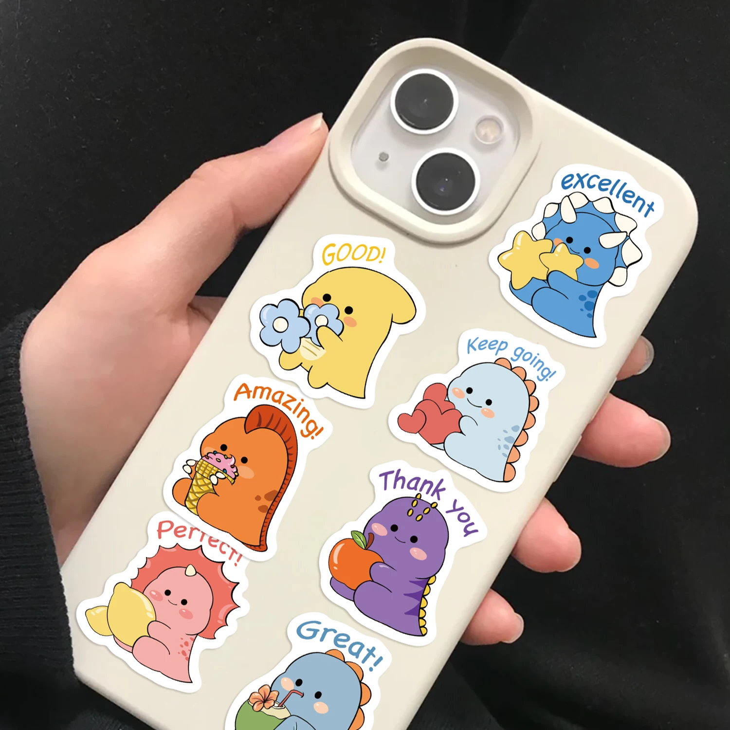 恐竜のご褒美ステッカー 500 枚 電話、ノートブック、封筒シールに最適 - ユニークな恐竜パターン 10 枚