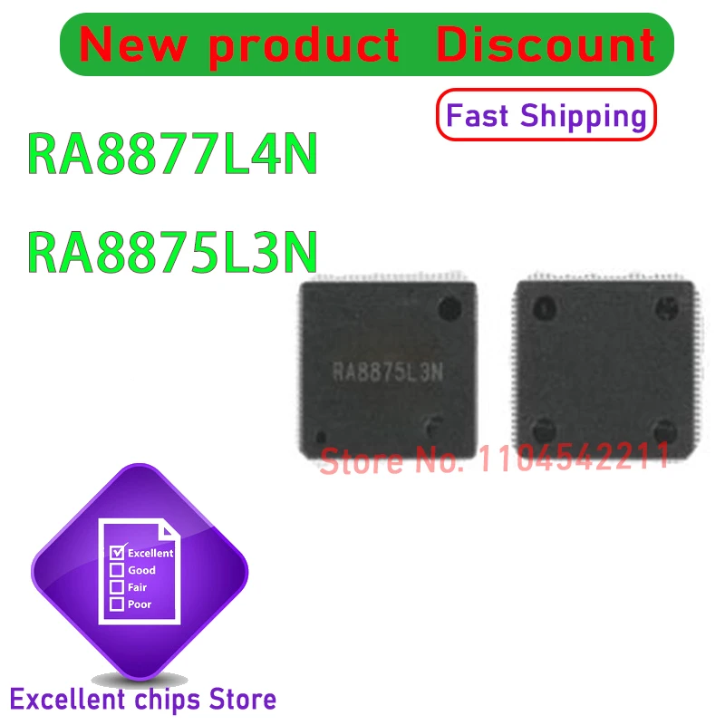 

3PCS NEW Original RA8875L3N RA8875 RA8877L4N TQFP-100 In Stock