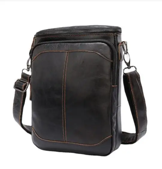 Vintage Genuine Leather Men\'s Crossbody Bag Fashion Cowhide Male Shoulder Bag Business File Messenger Bag сумочка через плечо 가방