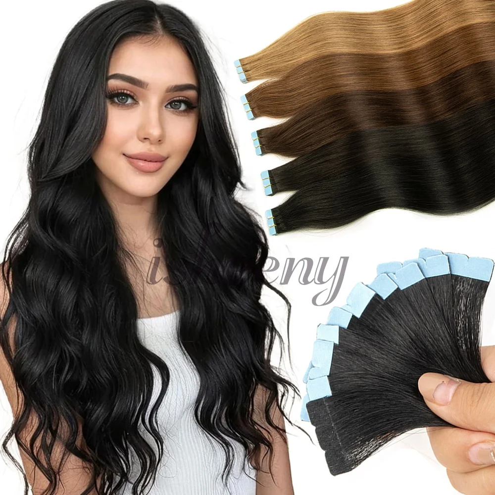 

Mini Tape Hair Extensions Straight Remy Human Hair Tape in Hair Extensions 10PCS Human Hair Extensions for Women