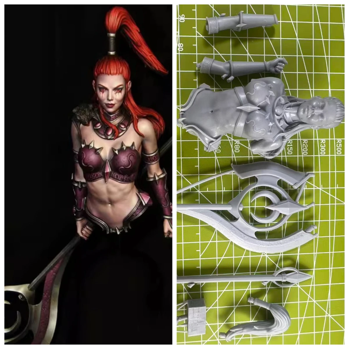 

New 1:10 Die-casting Resin Model Assembly Resin Bust Statue Warrior Sonia Unpainted State