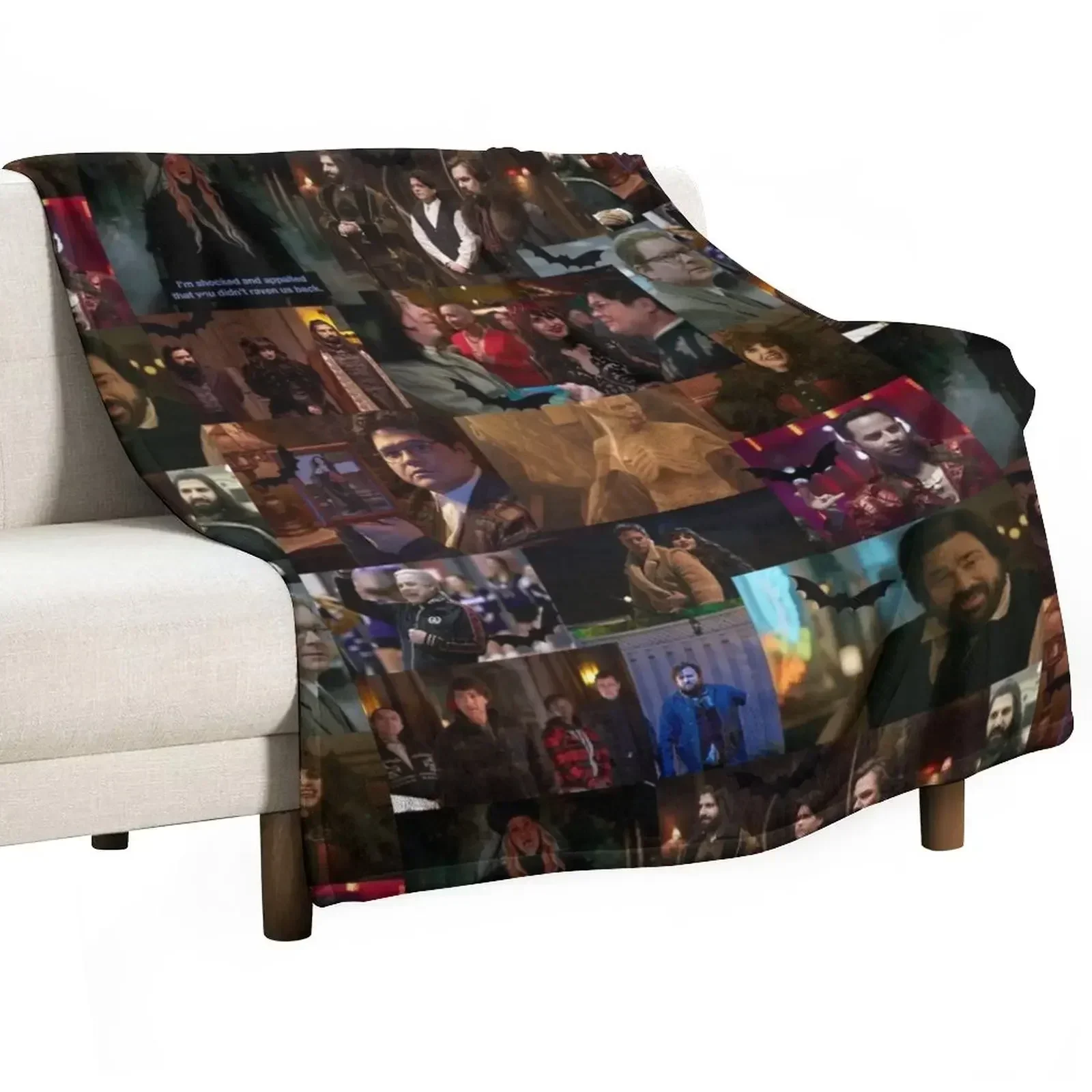 

What We Do In The Shadows Collage Throw Blanket heavy to sleep Multi-Purpose Hair Retros Blankets