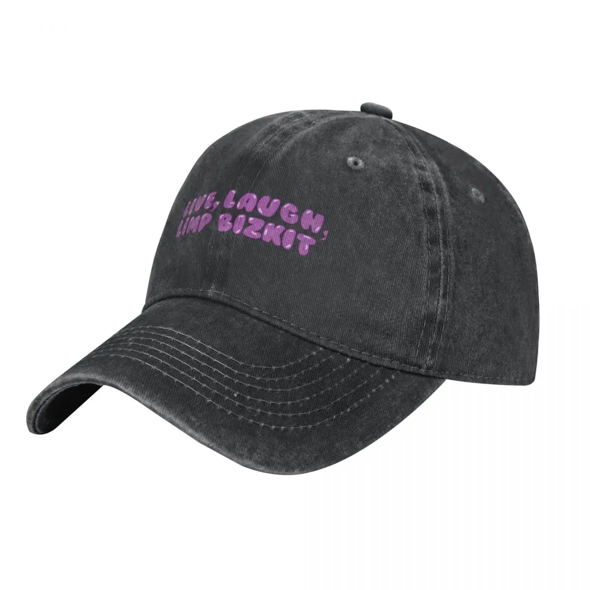 Live, laugh, Limp Bizkit pink bubble writing Cowboy Hat Beach Trucker Hat dad hat For Man Women's