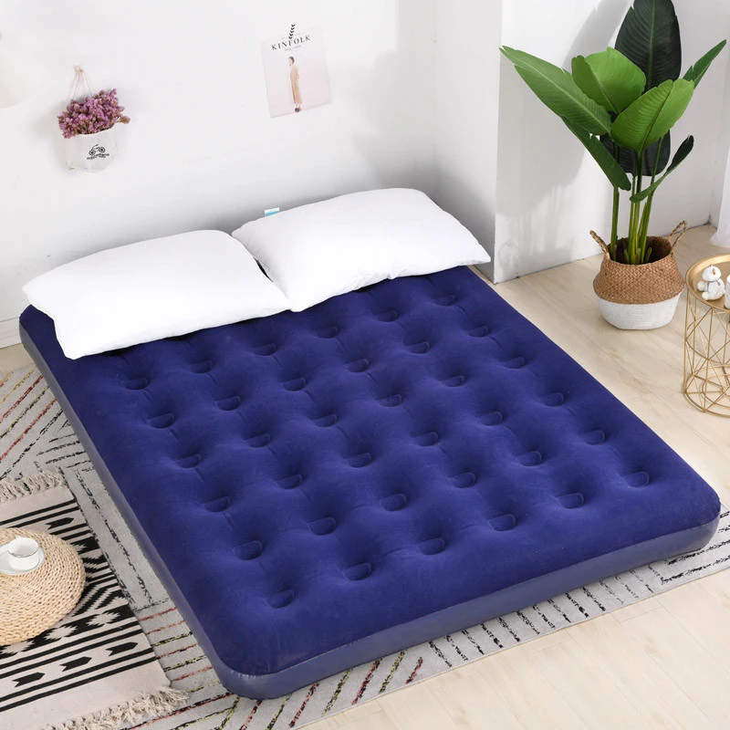 

Camping Portable Automatic Inflatable Mattress king Size Sleeping air Bed with Built in Pump