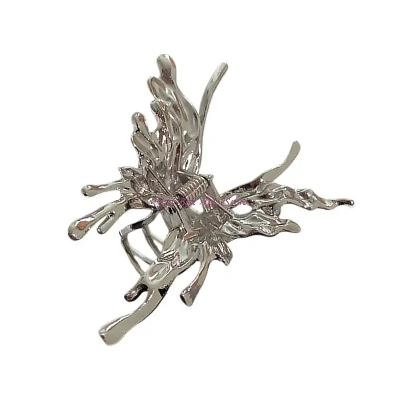 49me Central cabello mariposa CLAW CLAW Fashion Silver Adornment Catch Barrettes Princess Hair Styling Tool Ornnnaments