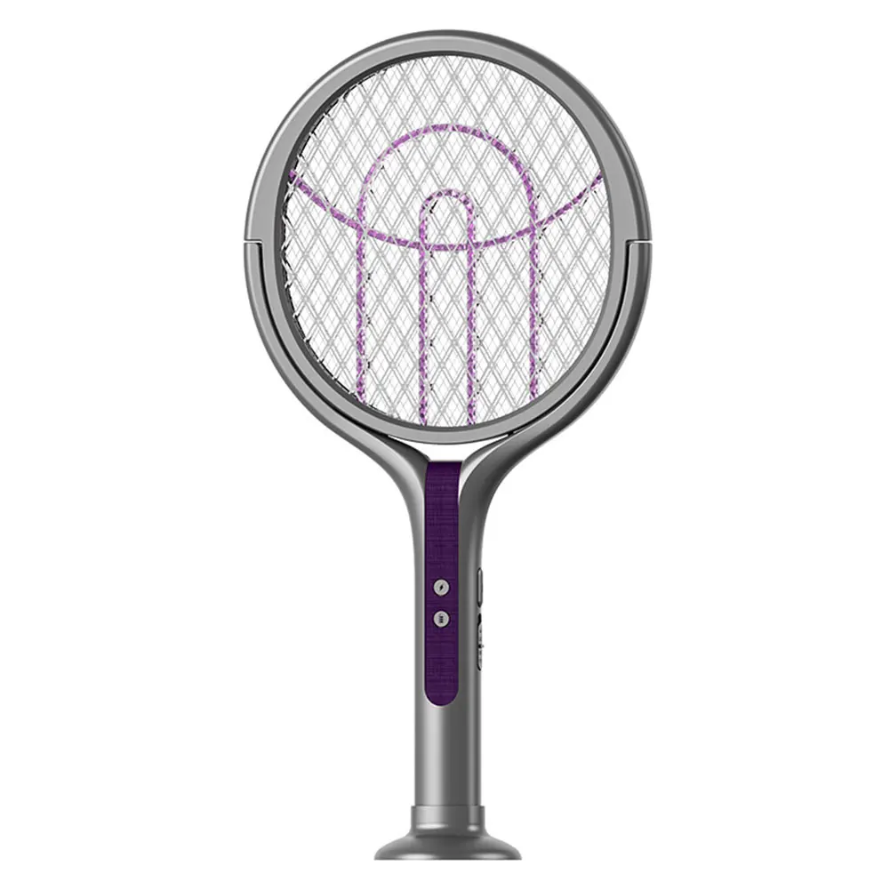 Rotating Head Bug Zapper Racket Rechargeable Fly Zapper 2 in 1 Fly Killer and Mosquito Trap Lamp for Home Indoor Outdoor