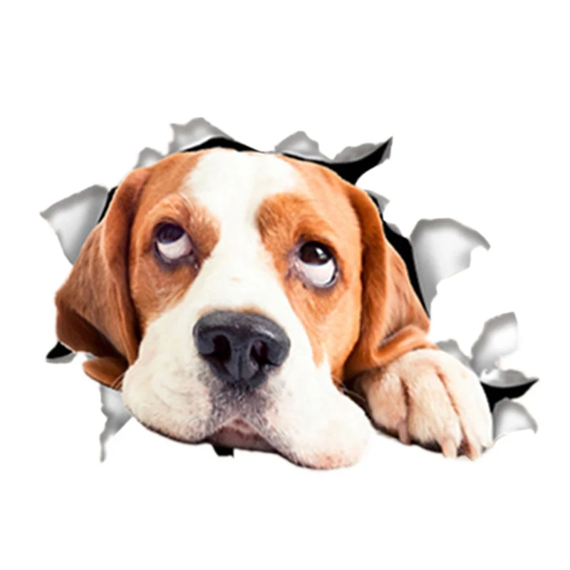 

32738# HOPEFUL BEAGLE Self-adhesive Decal Car Sticker Waterproof Auto Decors on Bumper Rear Window Laptop