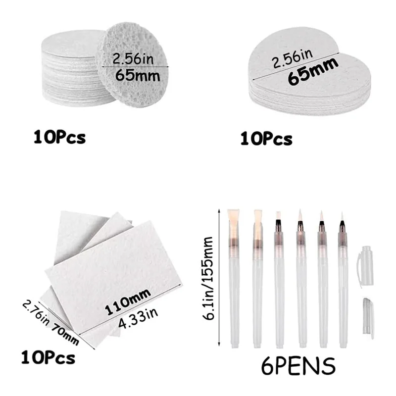 LICE-Magic Leinwandschwamm, 30 Stück, 3D-Zeichnung mit Wasserpinsel, DIY-Malpapier für Kinder, 3D-Kunst-Zeichenpapier