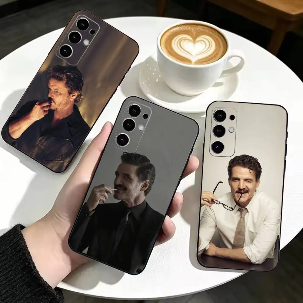 Actor P-Pedro Pascal  Anti-drop Soft Silicone Case for Samsung S26 S24 S23 S22 S21 Ultra Plus FE Lite Black