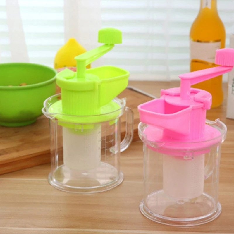 แบบพกพาเครื่องนมถั่วเหลืองมือคั้นน้ำผลไม้ Manual Hand Crank Juicer