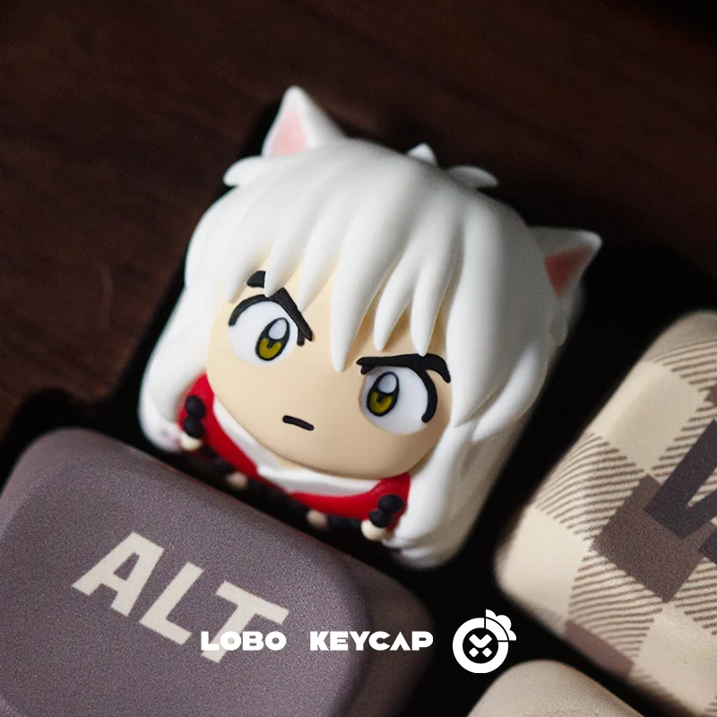 Productos de Anime Inuyasha Kagome Higurashi Teclado mecánico Esc teclas de resina Kawaii teclado de dibujos animados decoración regalos Otaku