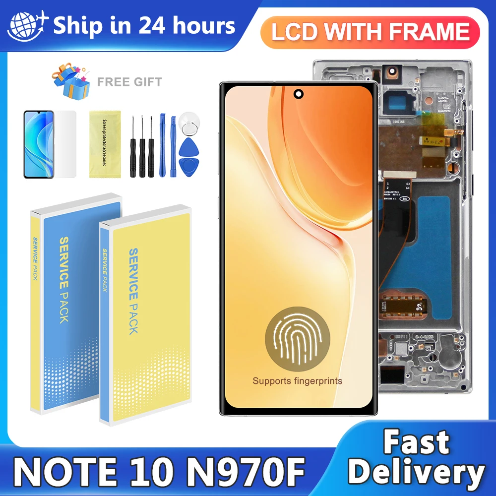 OLED Tested For Samsung Note 10 N970 SM-N970F SM-N9700 LCD Display Touch Screen Digitizer for Samsung Note10 Display Replacement