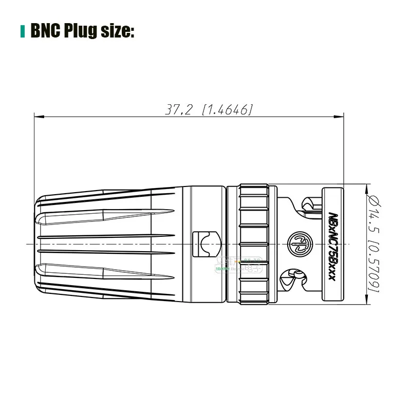 NEUTRIK NBNC75BLP7 koncentryczny wysokiej rozdzielczości 75 Ohm wtyczka BNC wideo nadaje się do transmisji sygnału 4k/8k 1-100 sztuk