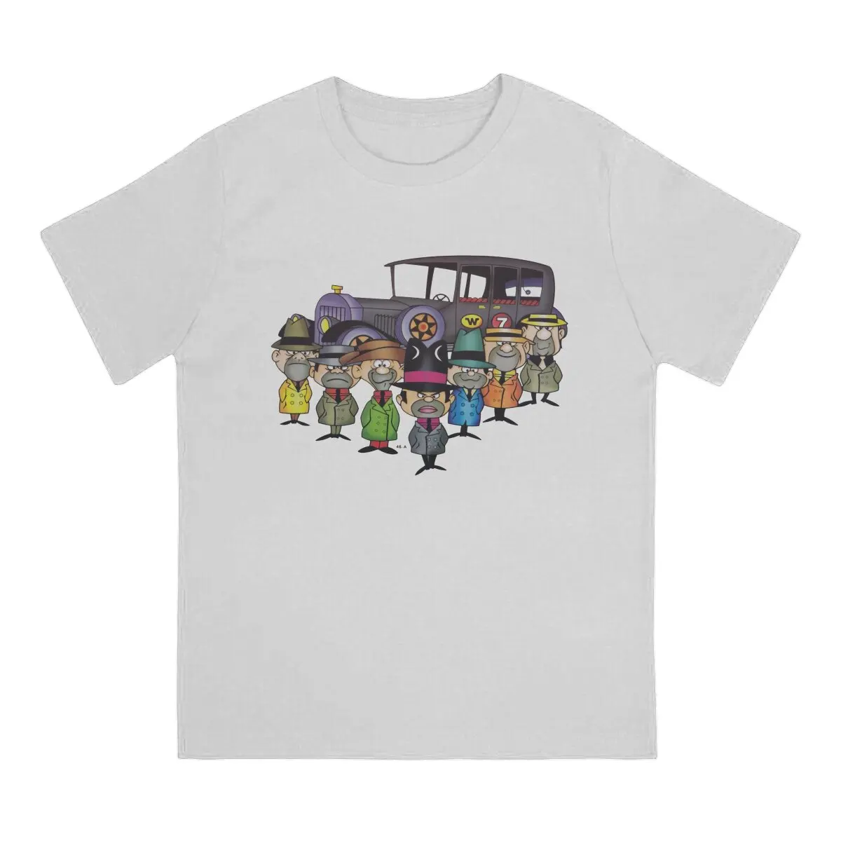 Wacky Races 60s Cartoon Team Friends T Shirt Grunge Men Polyester Tees Summer Clothing Harajuku O-Neck TShirt