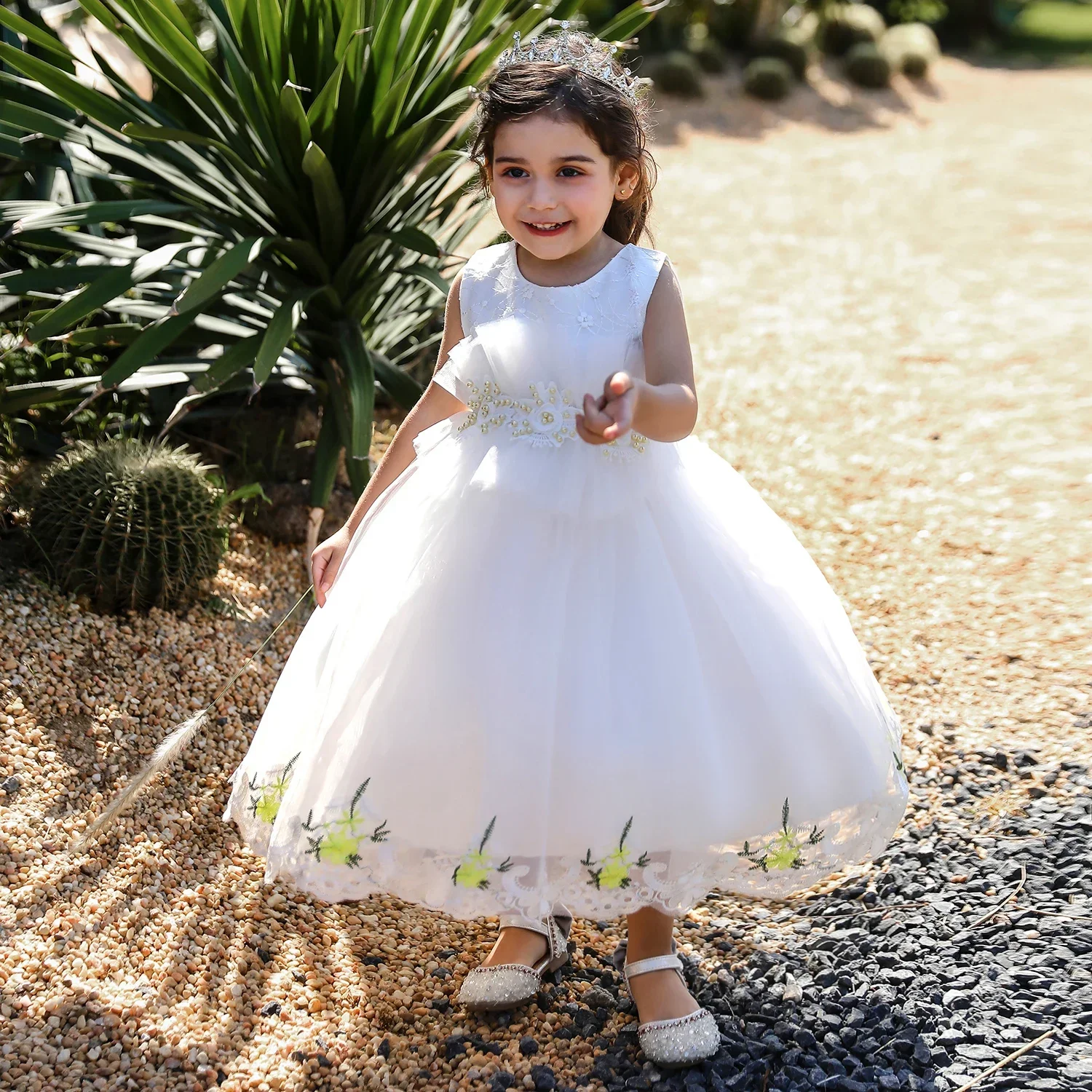 Baby Party Girls Flower Dress for Kids 1st Birthday Baptism Prom Girl Dress Wedding Evenning First Communion Princess Ball Gown