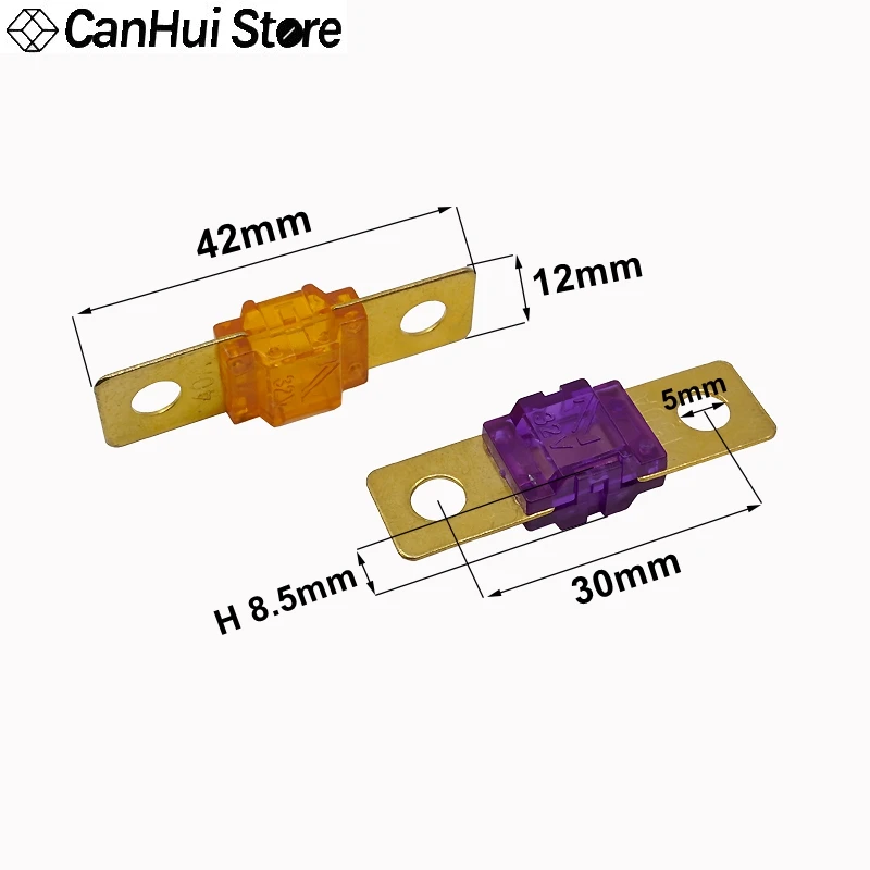 1-5pcs Mini 32V Auto Stereo Audio AFS Fuse 20A 30A 40A 50A 60A 70A 80A 100A 125A 150A 200A ANL Gold Plated Stud Car Fusibles