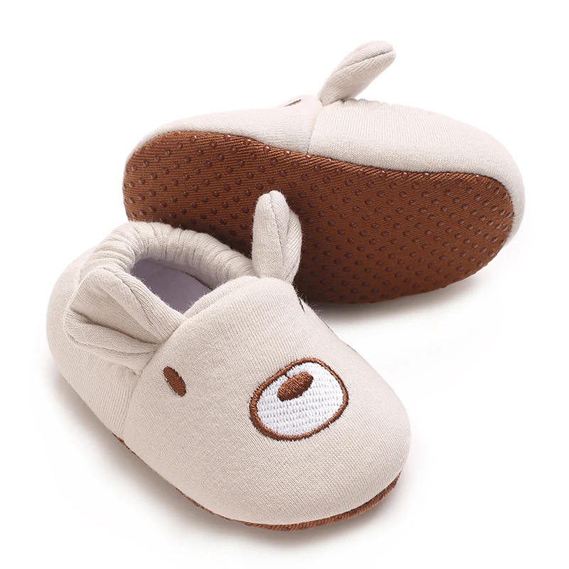 Mocassins en coton doux pour bébé garçon et fille, chaussures chaudes pour les premiers pas des nouveau-nés