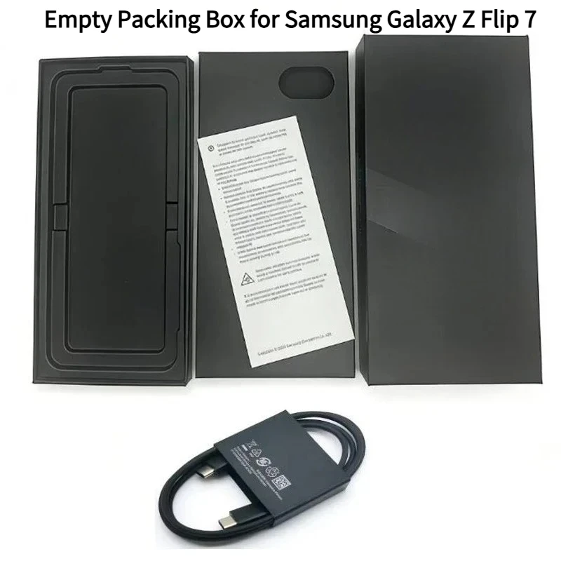 

Empty phone Packing Box for Samsung Galaxy Z Flip 7 Retail Box With User Manual Seal Stickers