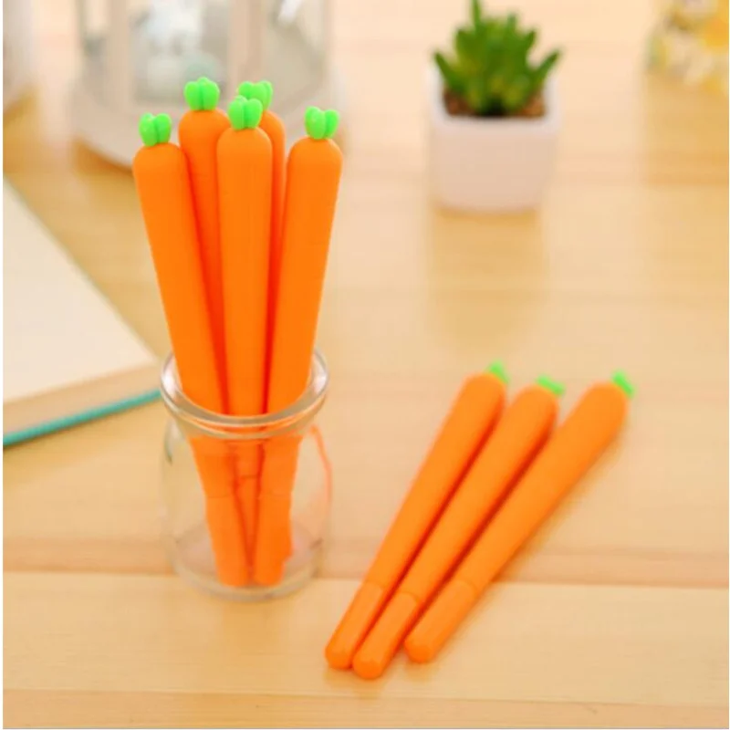 5 piece Cute Creative Novelty Fresh Carrot Gel Pen Stationery