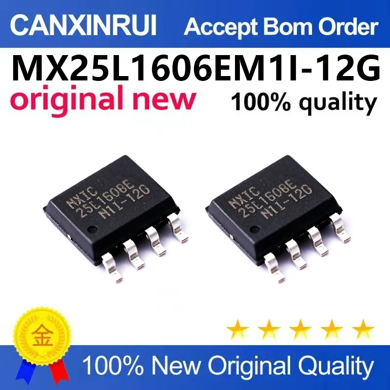 （5pcs-100pcs)Brand new original MX25L1606EM1I-12G 16Mbit flash memory chip package SOP-8