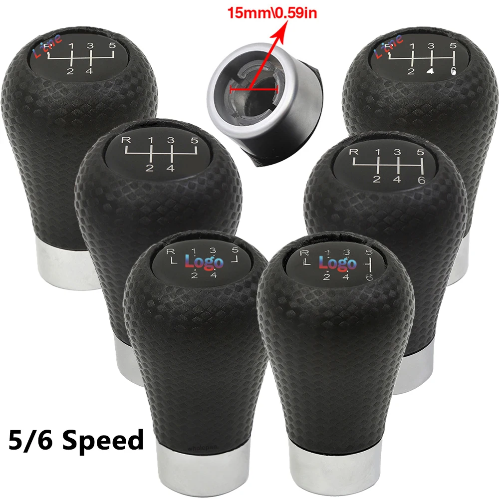 5/6 Speed Leather Car Gear Shifter Knob for BMW 1 3 5 6 Series E30 E36 E39 E46 E60 E81 E82 E87 E90 E53 E84 E83 Can Custom Logo