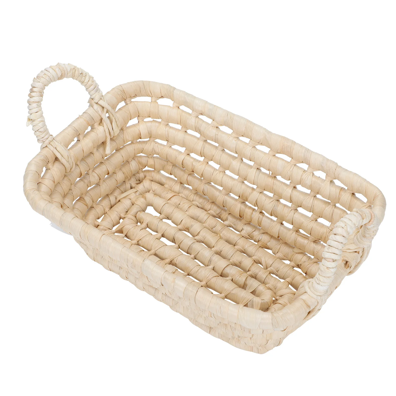 

1Pcs Storage Basket Woven Handmade Portable Fruit Snacks Organizer Natural Home Decor Mini Rattan Storage Box Sundries Holder