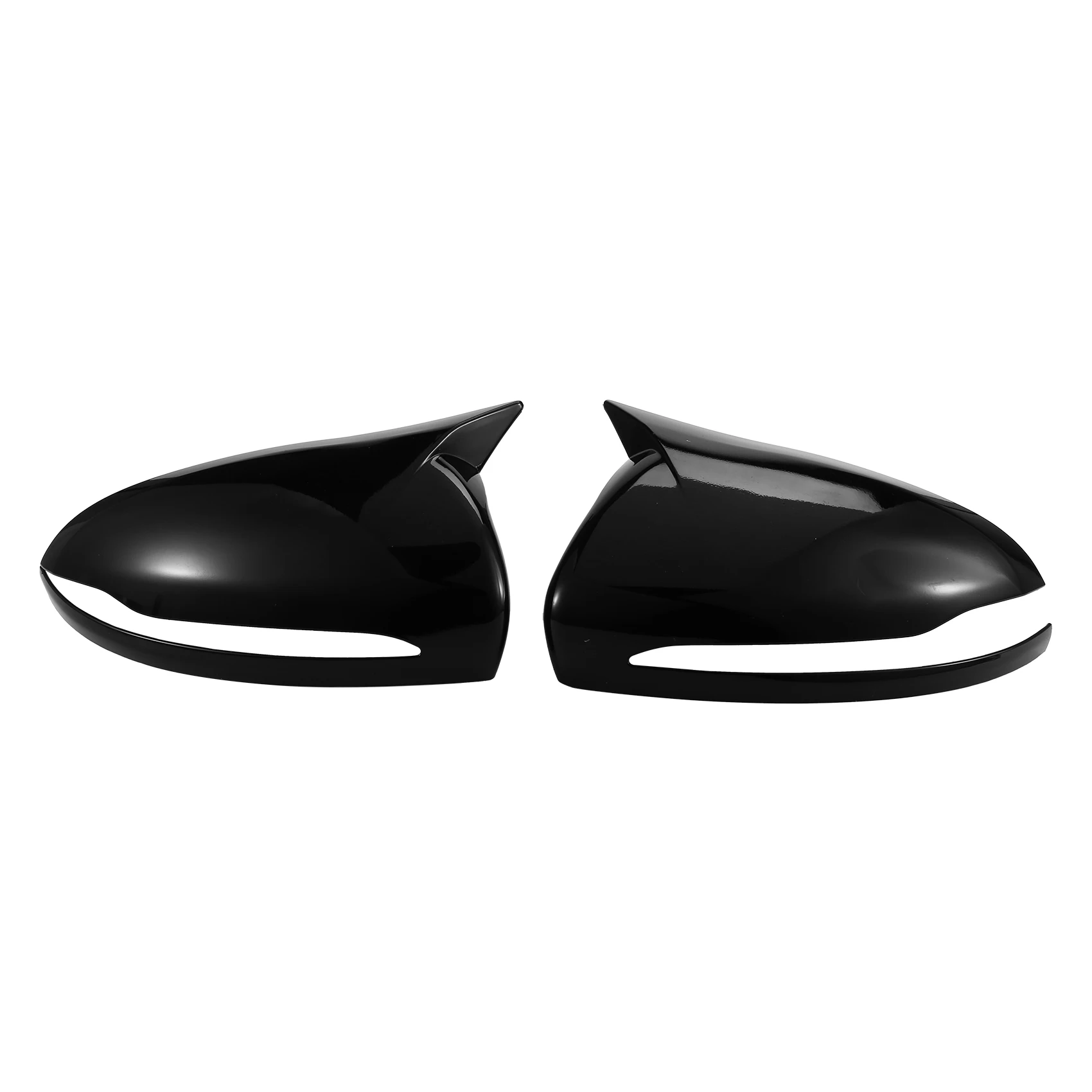 

Horned Style Side Rear View Mirror Cover Trim for W205 W213 W222 A0998110122 A0998110222 Black