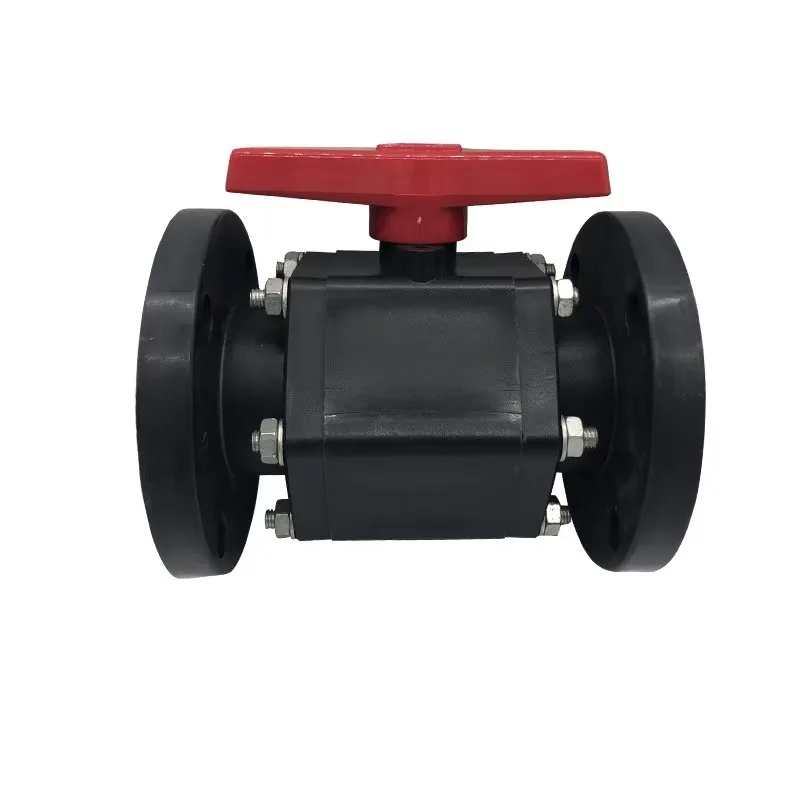 

FRPP PPH UPVC CPVC PVDF Manual Reinforced Flange Three-piece Ball Valve
