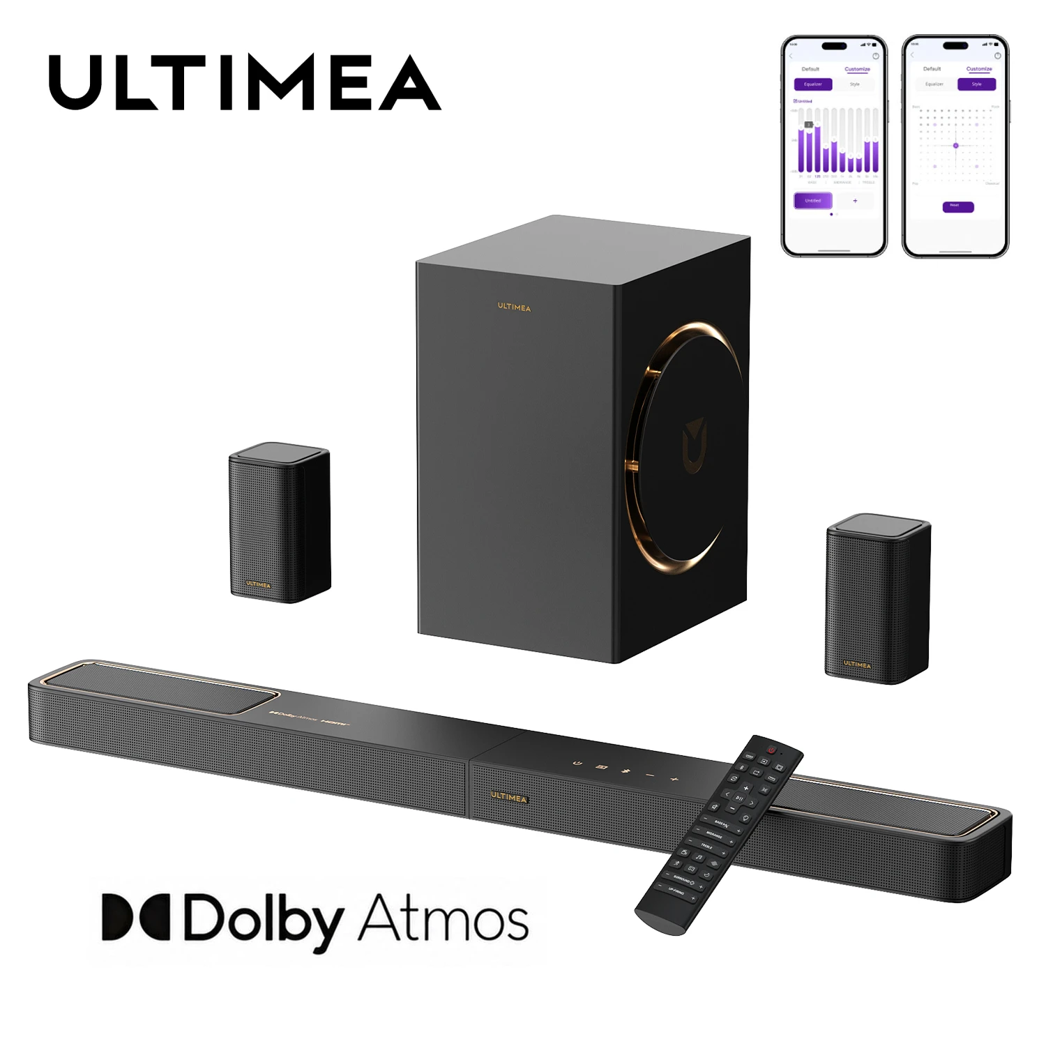 Home Cinema Dolby Atmos - Système audio ULTIMEA 5.1.2 canaux, barre